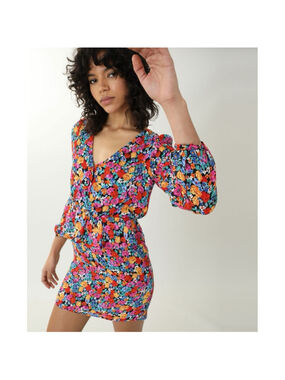 Pimkie Floral Mini Dress Long Sleeve, size S/XS